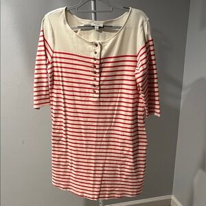 Red and White Striped Dress